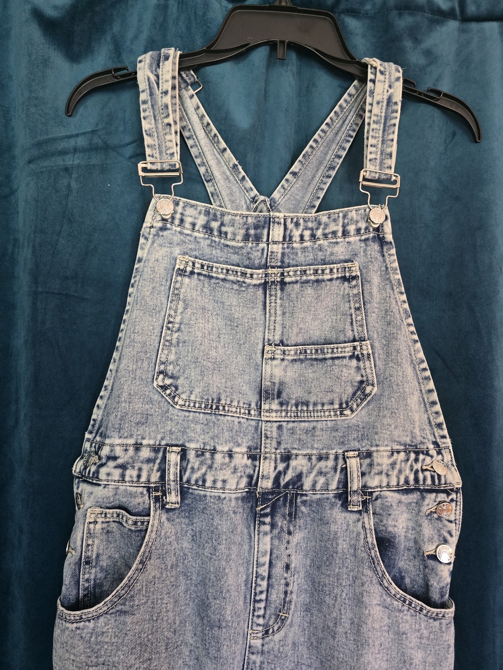 Vintage Y2K Acid Wash Denim Bib Overalls Carpenter Utility Pants